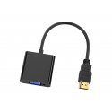 Conceptronic ABBY20B videokaapeli-adapteri 0,25 m HDMI-tyyppi A (vakio) VGA (D-Sub) musta