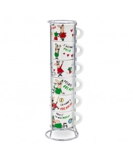 Bialetti L'Omino Italiano чашка Разноцветный Эспрессо 6 шт