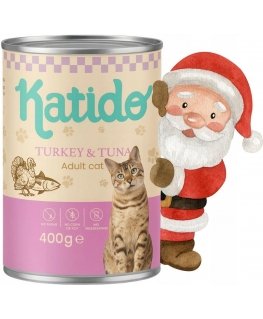 KATIDO Kalkkuna ja Tonnikala märkäruoka kissalle 400g