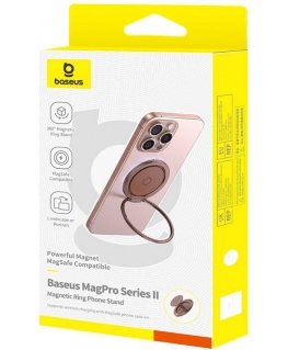 Magnetiskais telefona turētājs sarkanā zelta krāsā ar atbalstu Baseus