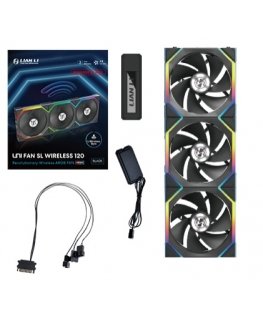Lian Li UNI FAN SL Wireless 120 Reverse Blade Arvuti korpus Ventilaator 12 cm Must 3 tk