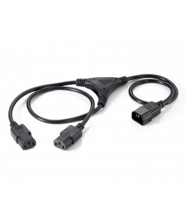 Equip High Quality Power Y-Cable, C14 to 2 x C13, 1.6m