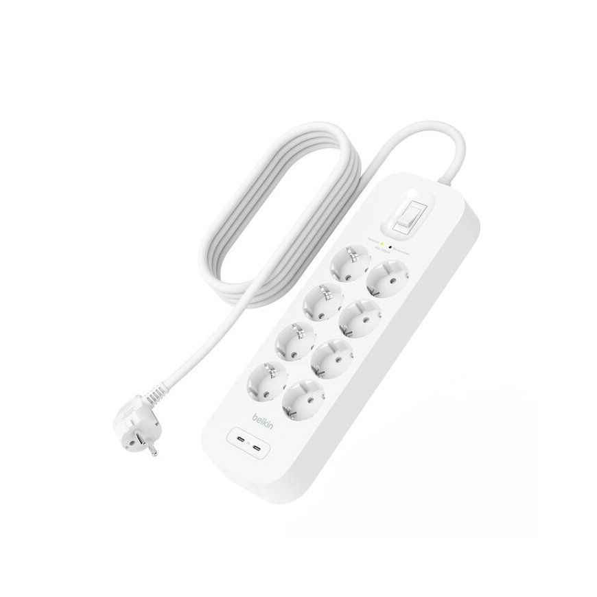 Belkin SRB004VF2M Balts 8 Maiņstrāvas izvade (-s) 2 m – 2
