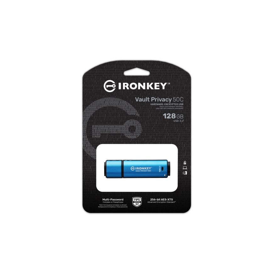 Kingston Technology IronKey Vault Privacy 50 USB-välkmälu 128 GB USB tüüp-C 3.2 Gen 1 (3.1 Gen 1) Mu – 3