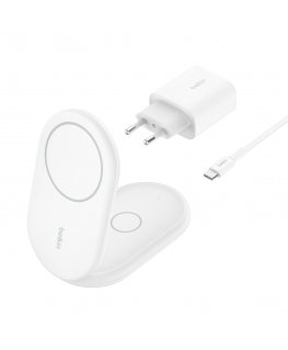 Belkin BoostCharge Ausinės, Išmanusis telefonas Balta USB Belaidis įkrovimas Spartusis įkrovimas Vidaus