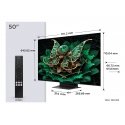 TCL 50C7K televizors 127 cm (50") 4K Ultra HD Viedtelevizors Wi-Fi Metālisks 2000 cd/m²