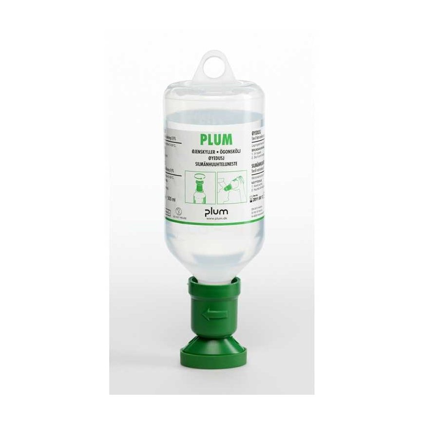 Plum Bottle 500 ml, eye rinse solution, 0.9% solution