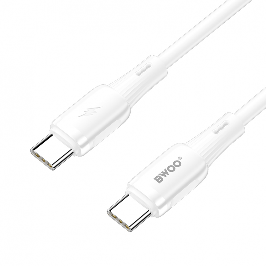 BWOO silicone cable X329CC 65W USB-C 1m white – 2