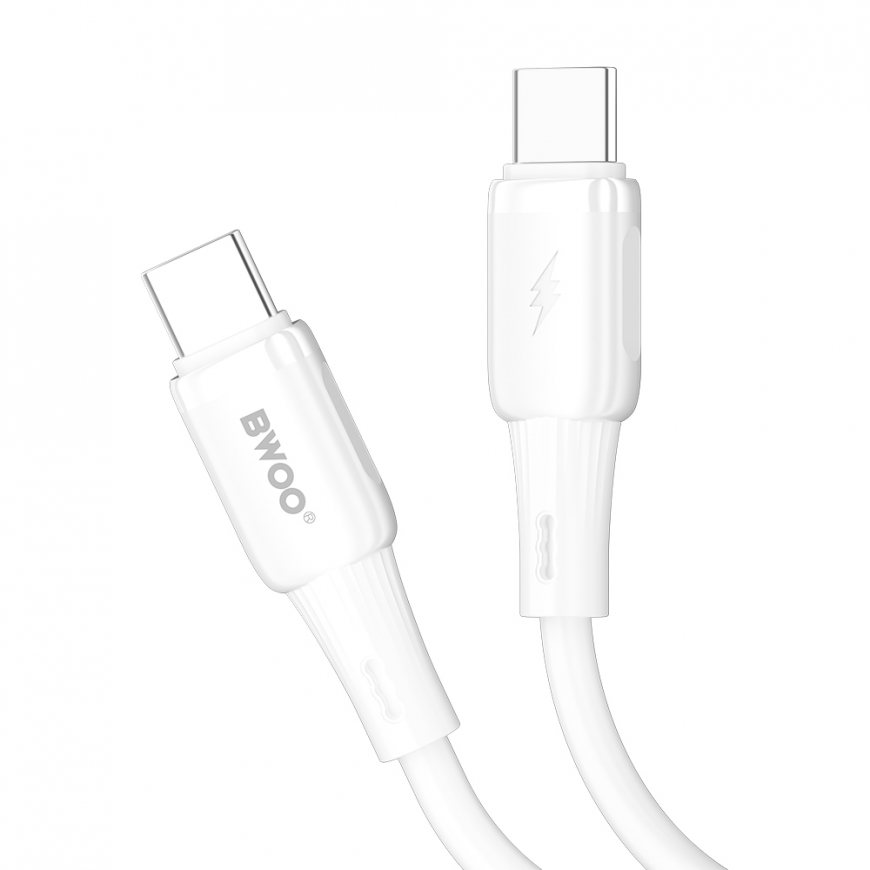 BWOO silicone cable X329CC 65W USB-C 1m white – 3