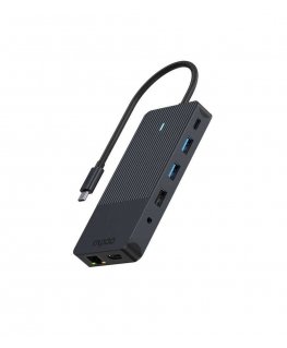 Rapoo UCM-2006 interfeisa karte/adapteris 3ˌ5 mm, DisplayPort, HDMI, RJ-45, USB 3.2 Gen 1 (3.1 Gen 1), USB Veids-C
