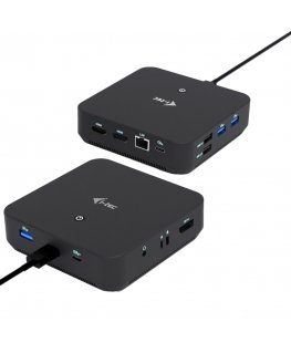 i-tec USB-C DP Dual HDMI Docking Station with Power Delivery 100 W Juhtmega ühendatud USB 3.2 Gen 2 (3.1 Gen 2) Type-C Must