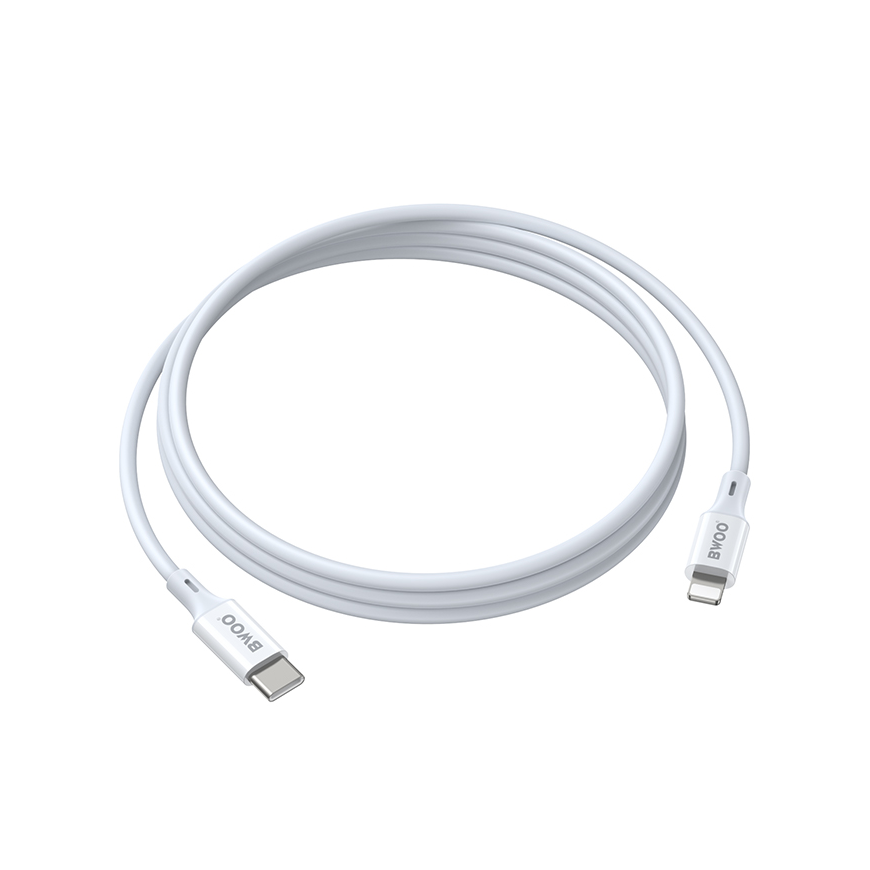 BWOO Cable USB-C - Lightning 2m 27W ABS + TPE white – 3