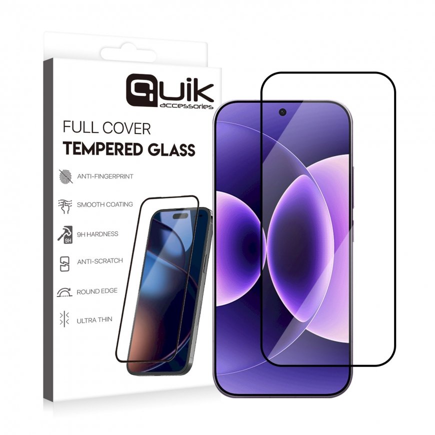 Quik Accessories Full Cover Tempered Glass