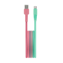 Setty cable USB - USB-C 1,5 m 3A KGA-C-1.5320 turquoise-pink gra Setty cable USB - USB-C 1,5 m 3A KGA-C-1.5320 turquoise-pink gra