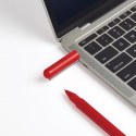 Lexon C-Pen Pen with USB-C 32GB Flash Drive dark red LS101DR