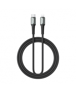 BWOO Braided Cable USB-C - Lightning 2m 30W black