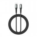 BWOO Braided Cable USB-C - Lightning 2m 30W black BWOO Braided Cable USB-C - Lightning 2m 30W black