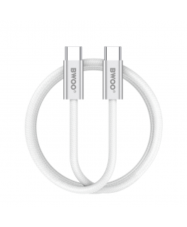 BWOO 240W braided cable USB-C - USB-C BO-X317C-C 1m white