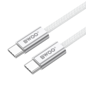 BWOO 240W braided cable USB-C - USB-C BO-X317C-C 1m white BWOO 240W braided cable USB-C - USB-C BO-X317C-C 1m white