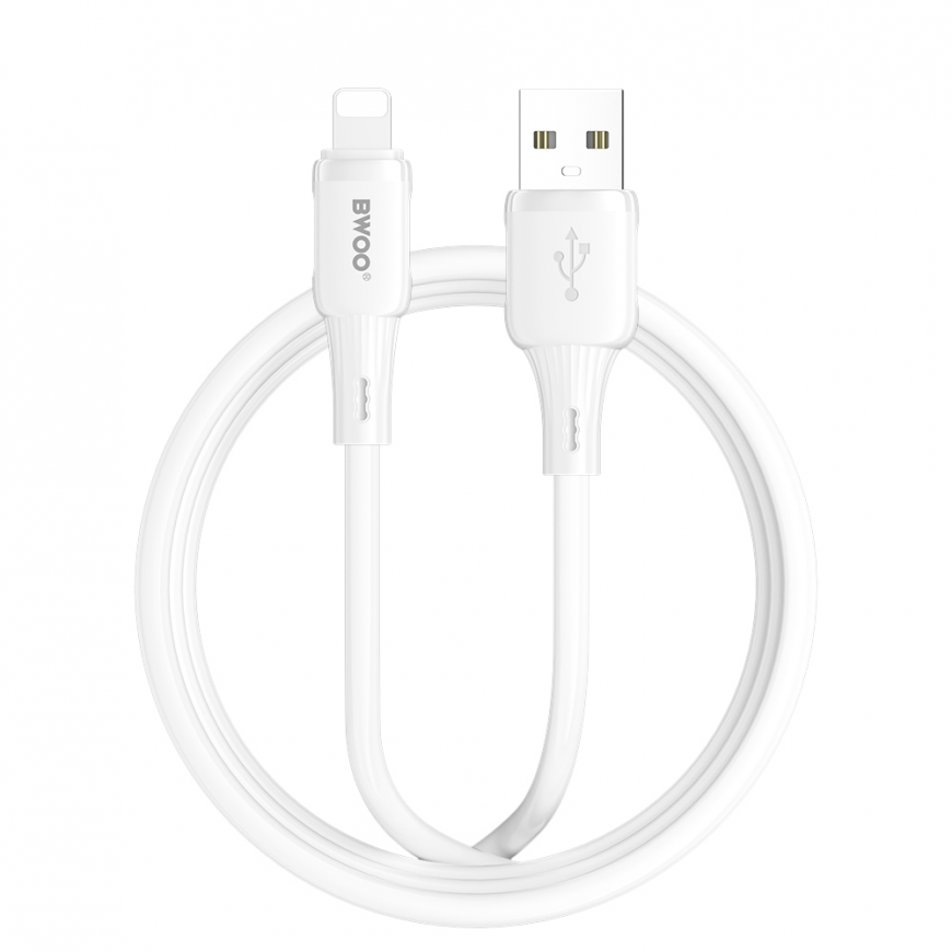 BWOO 3A silicone cable X329L USB-C - Lightning 3A 1m white