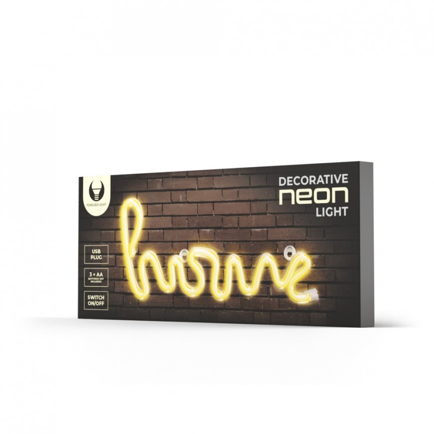 Forever Light Neon LED Light HOME warm white Bat + USB FLNE21 Šviečianti figūrėlė – 2