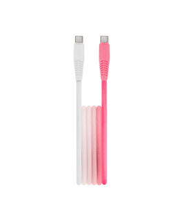 Setty cable USB-C - USB-C 1,5 m 3A KGC-C-1.5320 white-pink gradi
