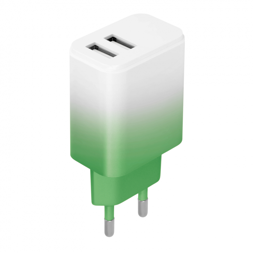 Setty charger 2x USB 18W LSIG-AA-20 mint-white gradient