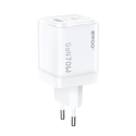 BWOO GaN wall charger CDA224 QC 70W 1 x USB 1 x USB-C, white BWOO GaN wall charger CDA224 QC 70W 1 x USB 1 x USB-C, white