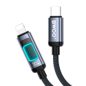 BWOO X324CL braided fast charging cable with light display PD 27