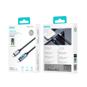 BWOO X324CL braided fast charging cable with light display PD 27