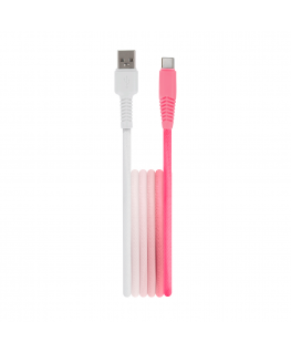 Setty cable USB - USB-C 1,5 m 3A KGA-C-1.5320 white-pink gradien