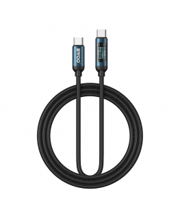BWOO Braided Cable USB-C - USB-C 1m 60W with animated lighting b