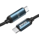 BWOO Braided Cable USB-C - USB-C 1m 60W with animated lighting b BWOO Braided Cable USB-C - USB-C 1m 60W with animated lighting b