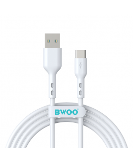 BWOO Cable USB - USB-C 2m 3A white