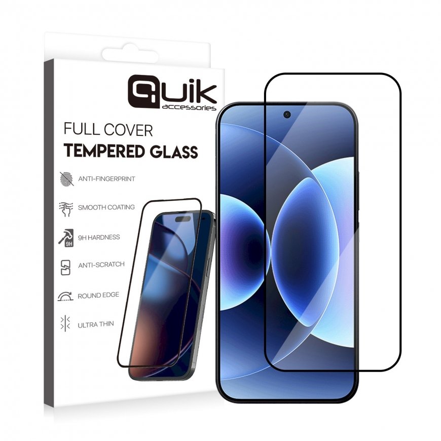 Quik Accessories Full Cover Tempered Glass