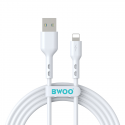 BWOO Cable USB - Lightning 2m 3A white BWOO Cable USB - Lightning 2m 3A white