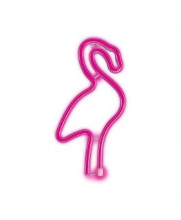 Forever Light Neon LED Light Flamingo pink Bat + USB FLNE18 Šviečianti figūrėlė