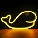 Forever Light Neon LED Light WHALE warm white Bat + USB FLNEO9 Dekoratīvā gaismas figūra