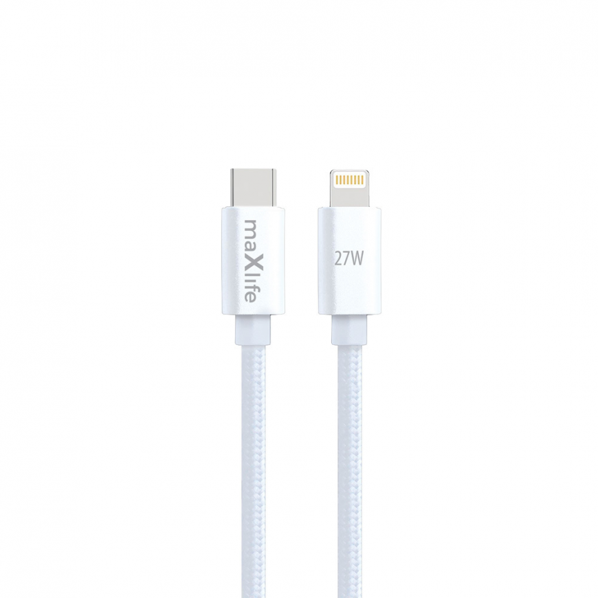 Maxlife MXUC-12 cable USB-C - Lightning 2,0 m 27W white