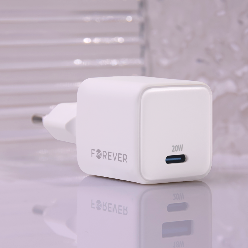 Forever TC-08-20C GaN PD QC charger 1x USB-C 20W white – 5