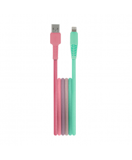 Setty cable USB - Lightning 1,5 m 2,4A KGA-L-1.52420 turquoise-p