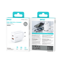 BWOO CDA207 PD 36W wall charger 1x USB-A + USB-C port white BWOO CDA207 PD 36W wall charger 1x USB-A + USB-C port white