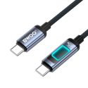 BWOO X324CC braided fast charging cable with light display PD 60