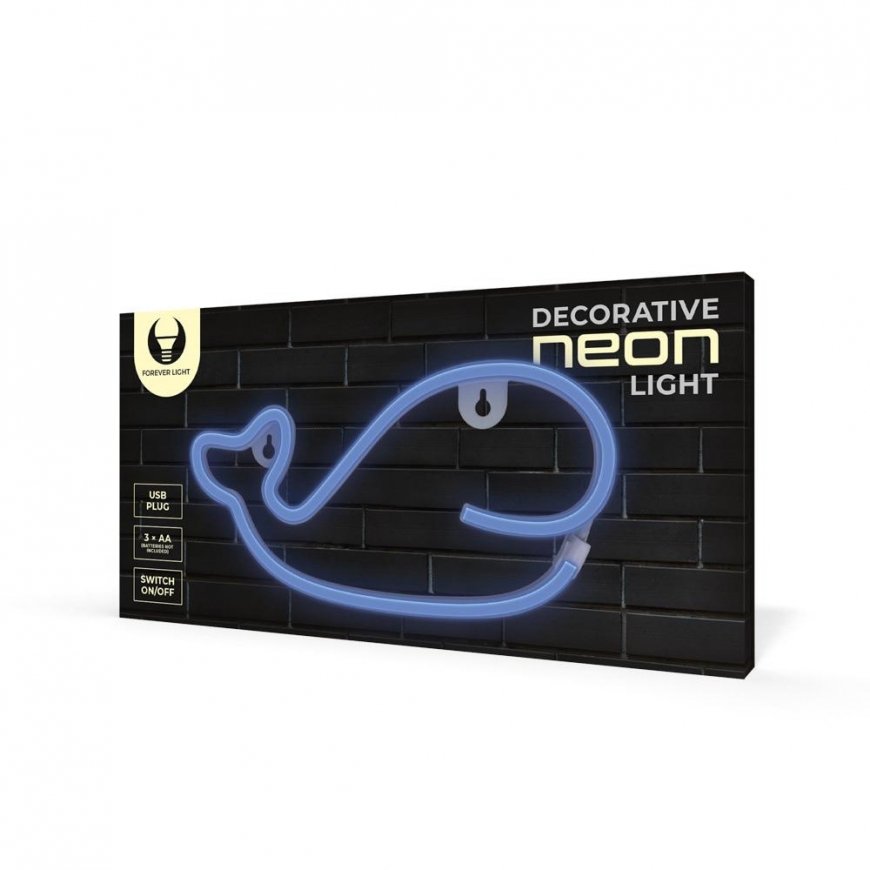 Forever Light Neon LED Light WHALE blue Bat + USB FLNE19 Light decoration figure – 2