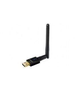 Edup EP-AC1607 USB 2.0 WiFi Dual Band 2.4/5.8Ghz Wireless Adapter 600Mbps with external antenna Black