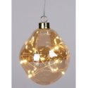 Christmas Decoration – Glass Drop LED, 10 cm, Gold Color Christmas Decoration – Glass Drop LED, 10 cm, Gold Color