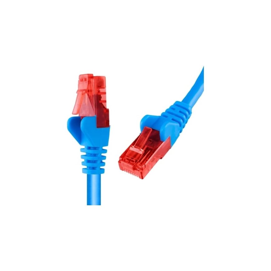 Spacetronik RJ45 CAT 6 U/UTP AWG24 Cable Blue 10m