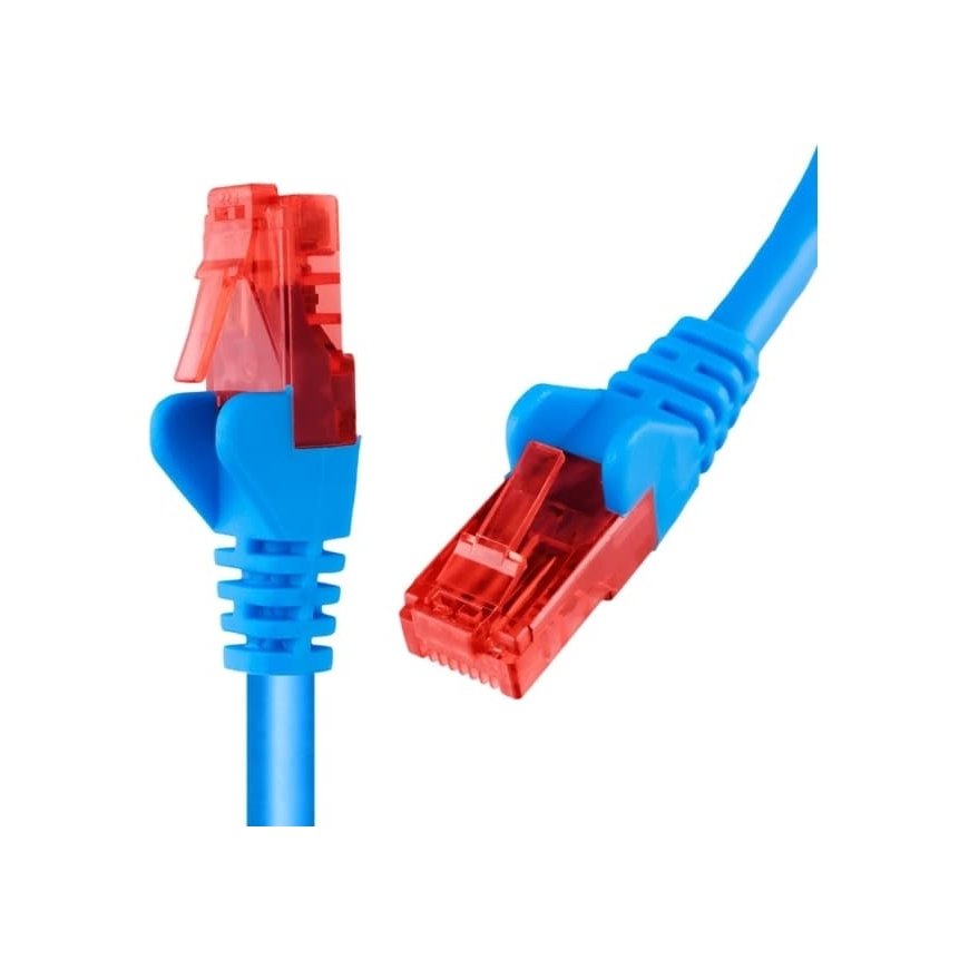 Spacetronik RJ45 CAT 6 U/UTP AWG24 kabelis, zils, 10m – 2