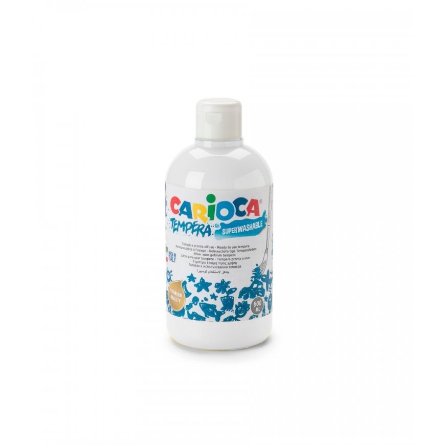 CARIOCA Tempera Paint in Bottle, 500 ml, White Color. – 2