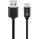 Goobay USB 2.0 Cable (USB-C to USB A), Black, 1.8m Goobay USB 2.0 Cable (USB-C to USB A), Black, 1.8m